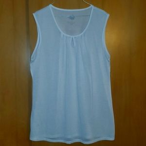 Truhearts White Tank Top with Keyhole Detail 1X